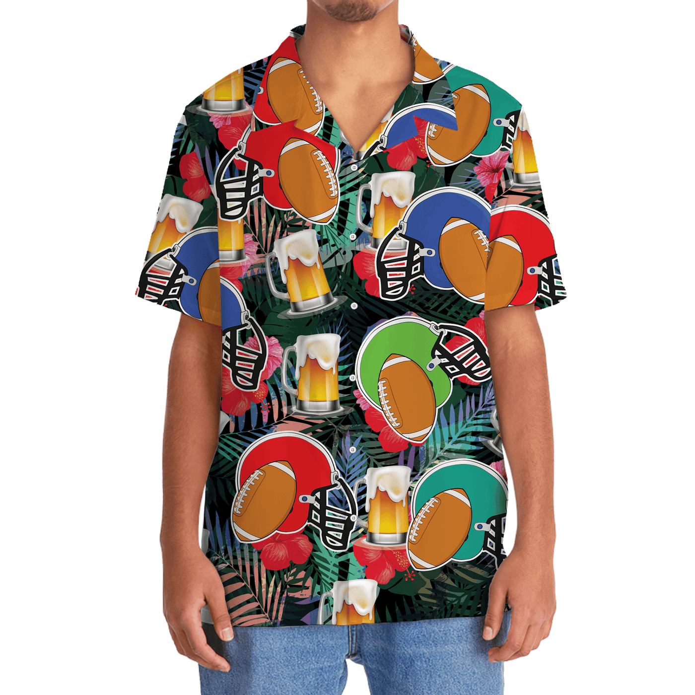 Rugby Beer Tropical Hawaiian Shirt