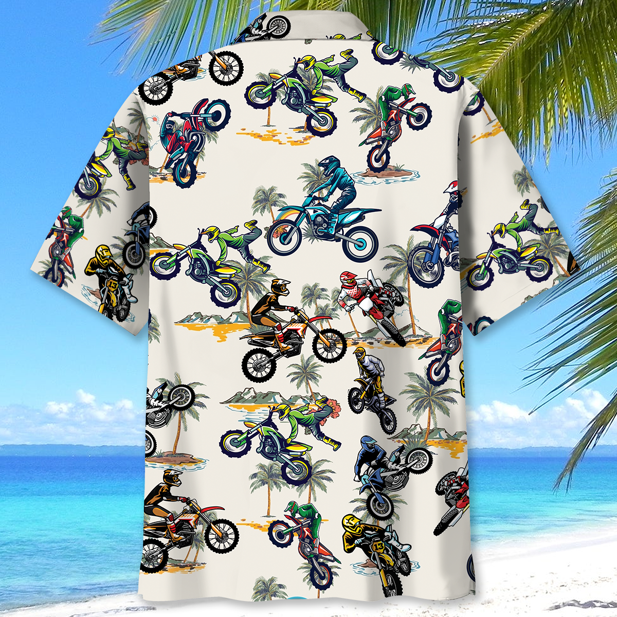 Tropical Dirt Bike Racing Hawaiian Shirt