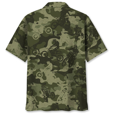 Dirt Bike Camouflage Hawaiian Shirt