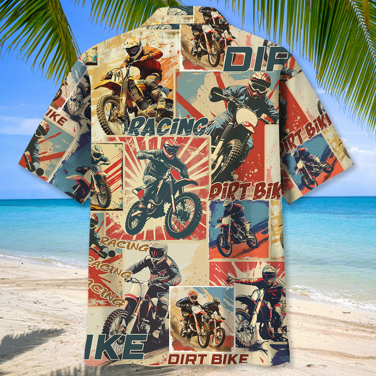 Dirt Bike Retro Magazine Hawaiian Shirt