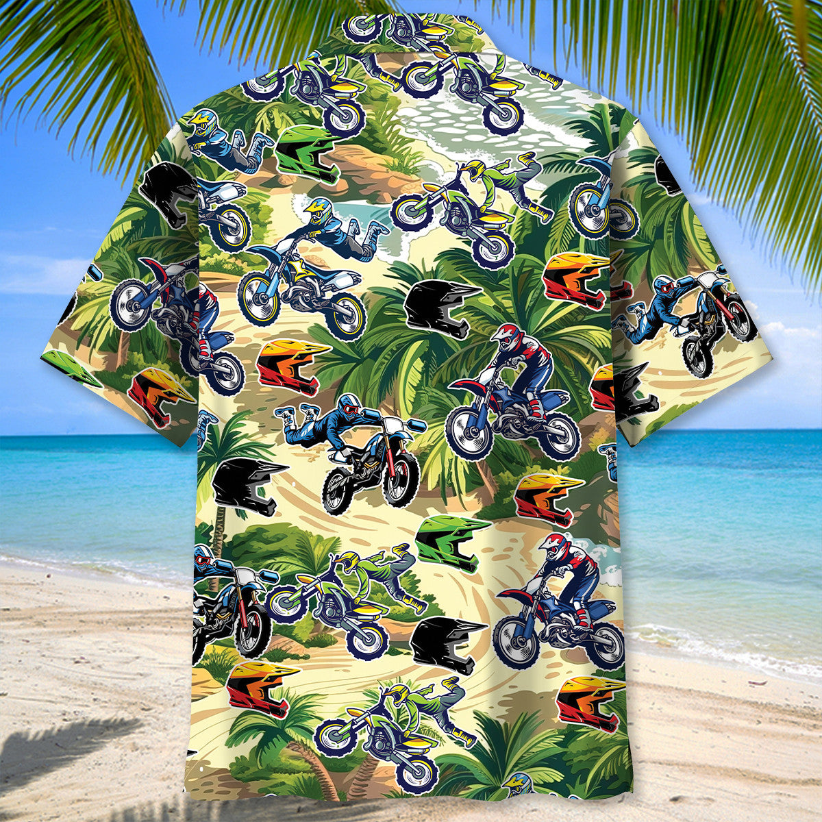 Dirt Bike Tropical Terrain Hawaiian Shirt