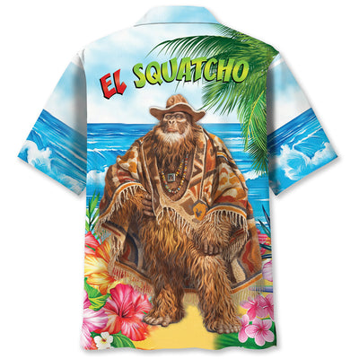 Sasquatch Poncho Beach Hawaiian Shirt