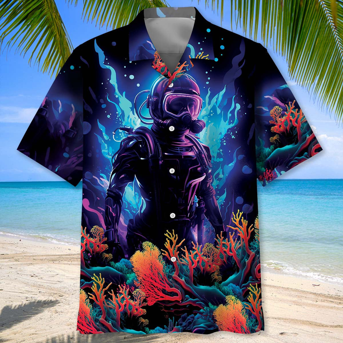 Scuba Diving Art Hawaiian Shirt
