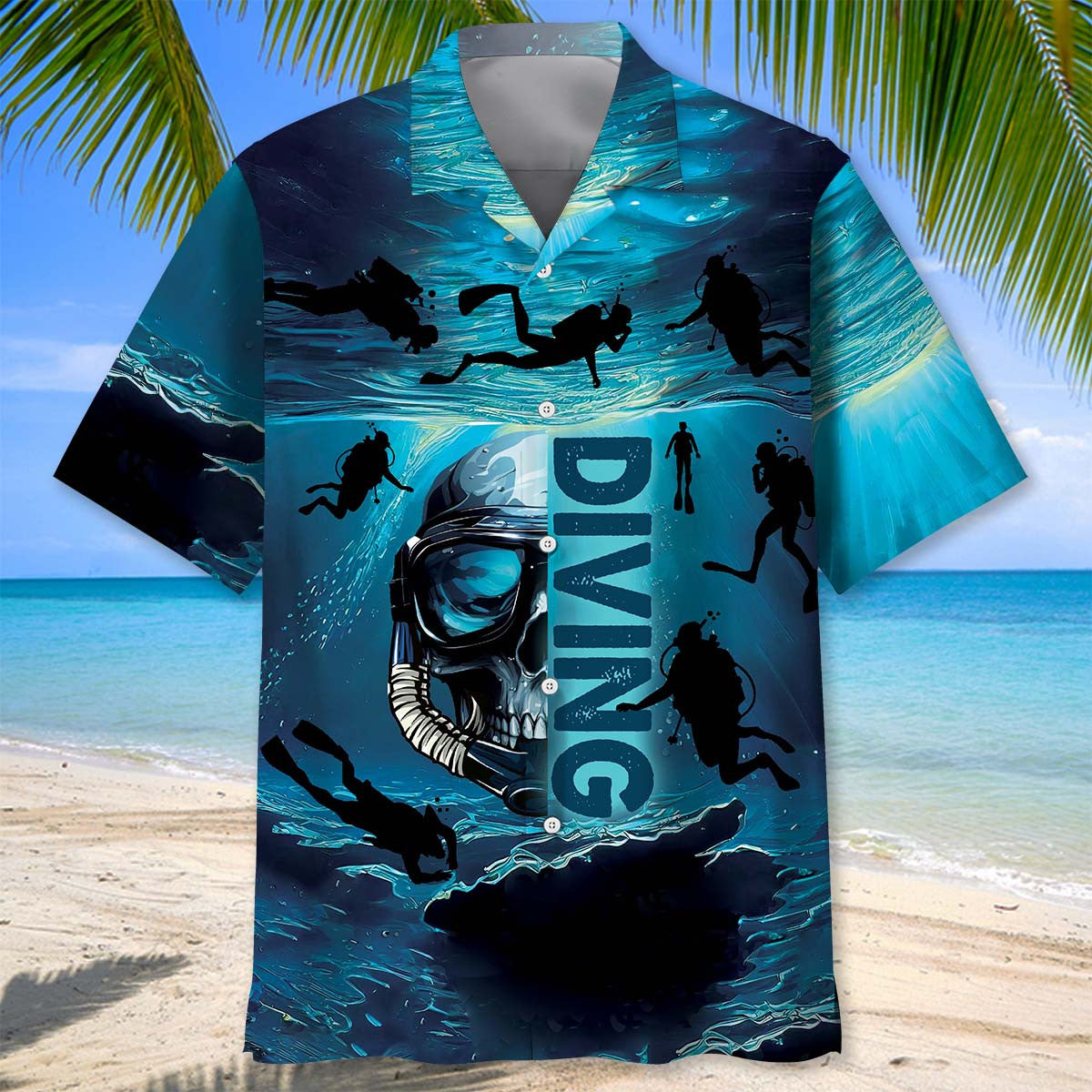 Skull Diving Hawaiian Shirt