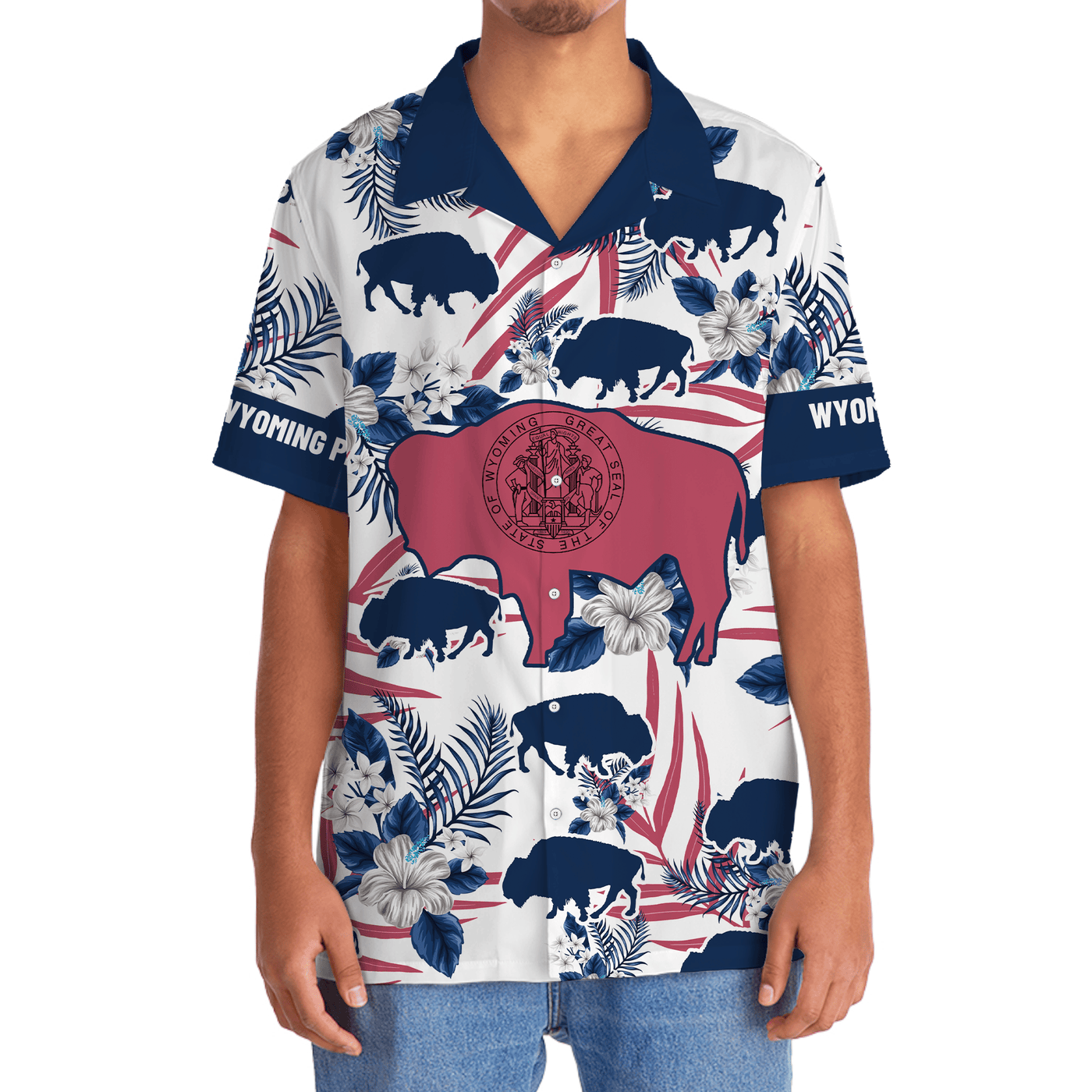 Wyoming Proud Bison Hawaiian Shirt