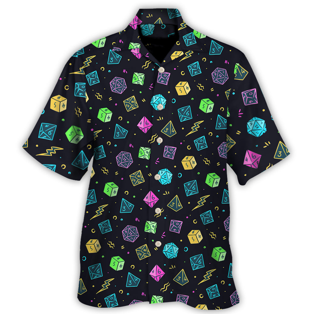 DnD Dice Retro Design - Hawaiian Shirt