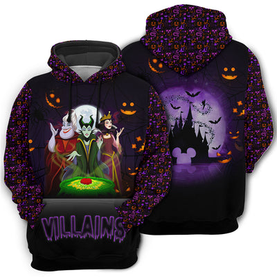 Villains Halloween  Disney 3D Hoodie, Unisex Hoodie - OwlsMatrix