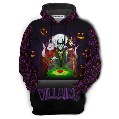 Villains Halloween  Disney 3D Hoodie, Unisex Hoodie - OwlsMatrix
