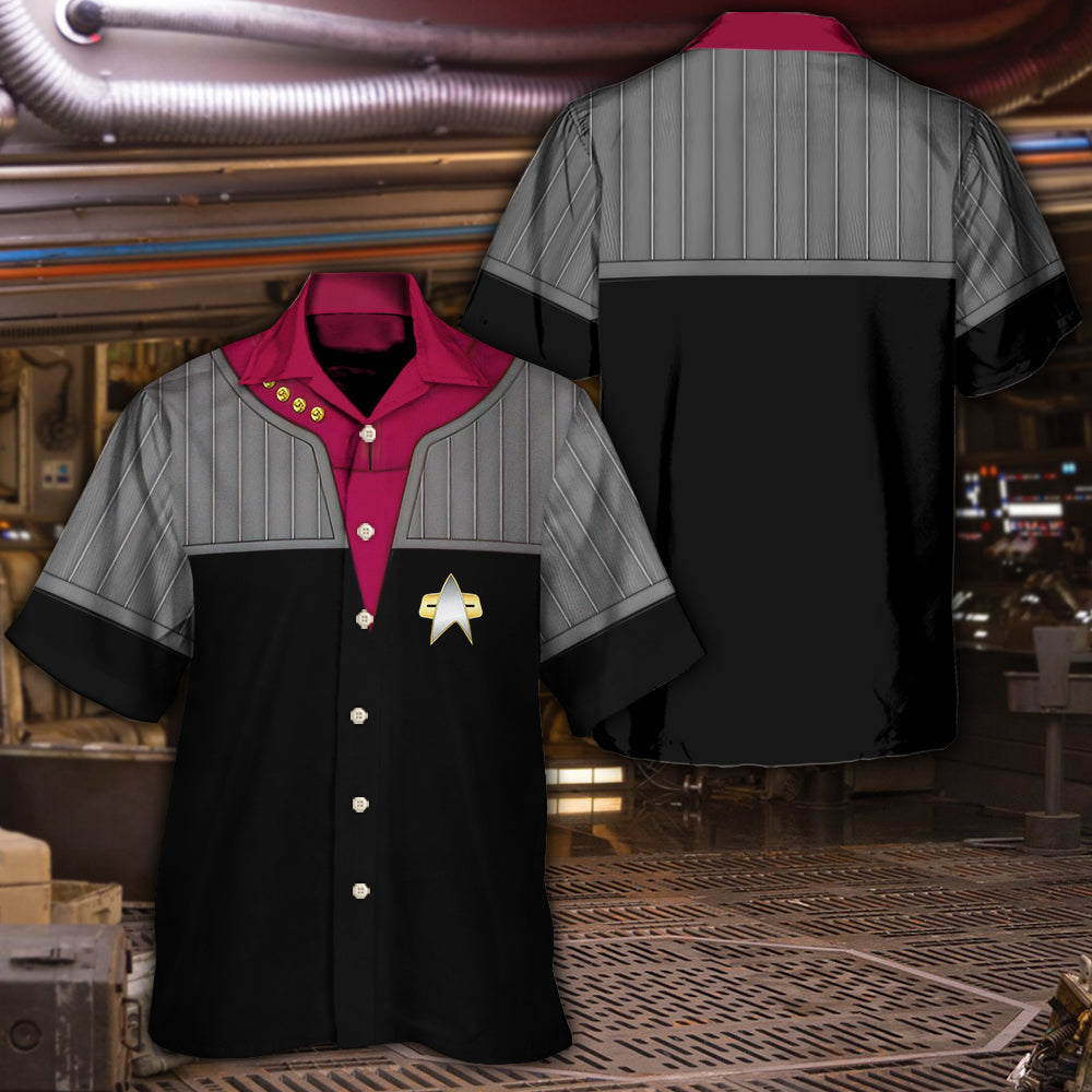 Star Trek Standard Uniform 2370s Command Division Cool - Hawaiian Shirt