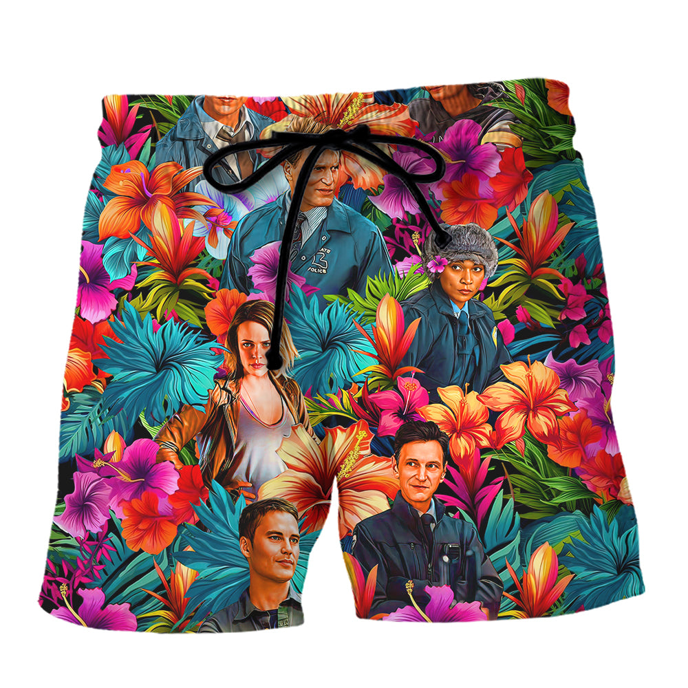 True Detective Synthwave Tropical Summer Special - Beach Short