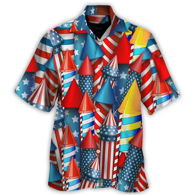 Firework Independence Day Color Style - Hawaiian Shirt