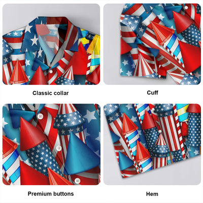 Firework Independence Day Color Style - Hawaiian Shirt