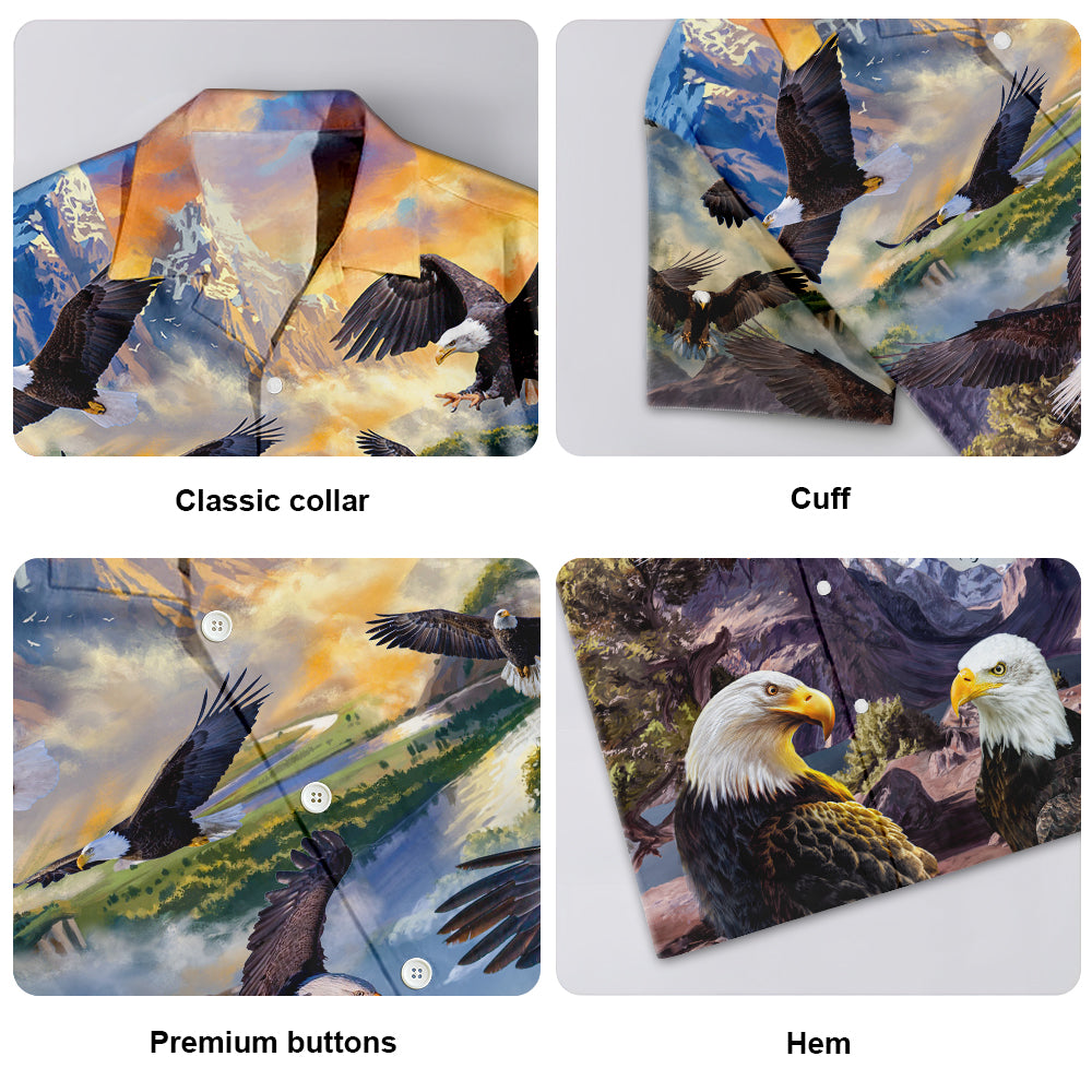 Eagle Spread Wings To The Sky Style - Hawaiian Shirt