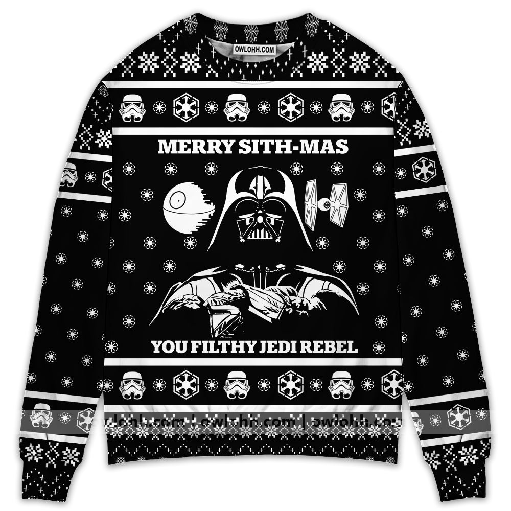 Christmas Star Wars Merry Sith Mas Darth Vader Unisex - Sweater - Ugly Christmas Sweaters