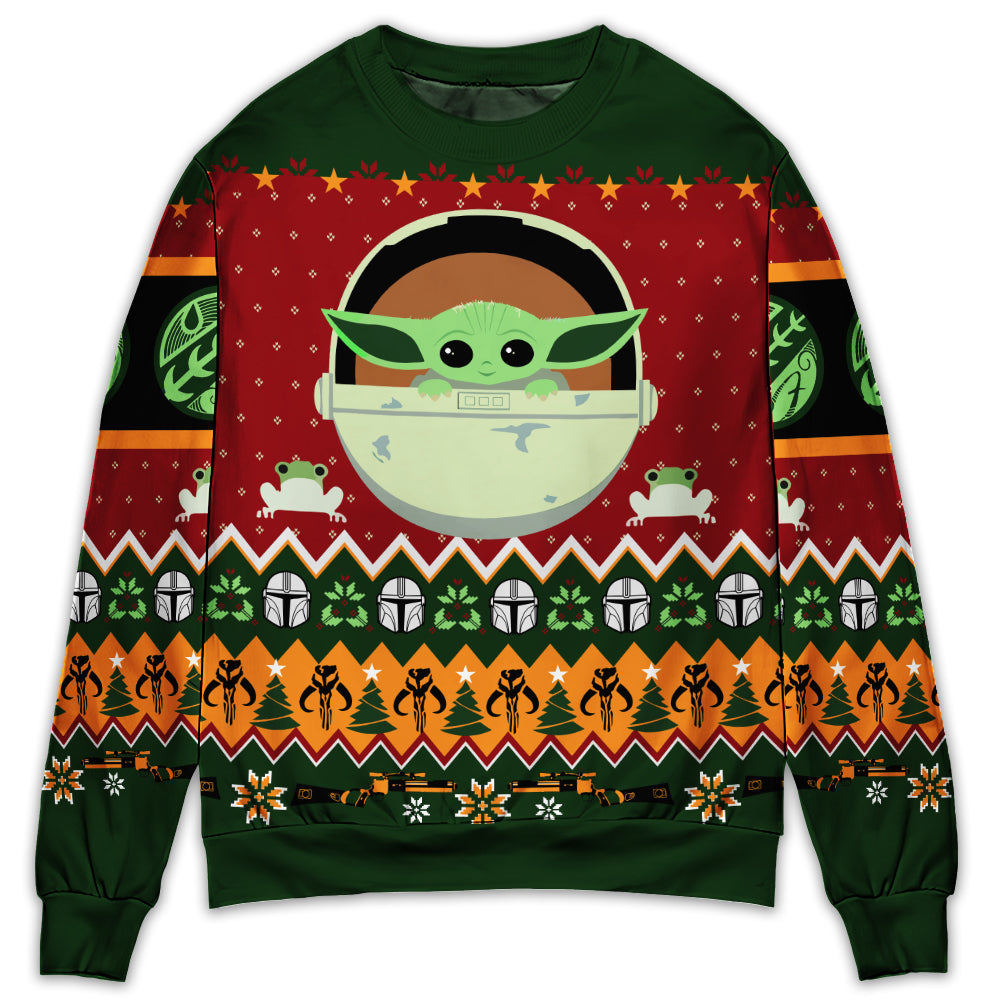 Christmas Star Wars Baby Yoda The Mandalorian - Sweater - Ugly Christmas Sweaters