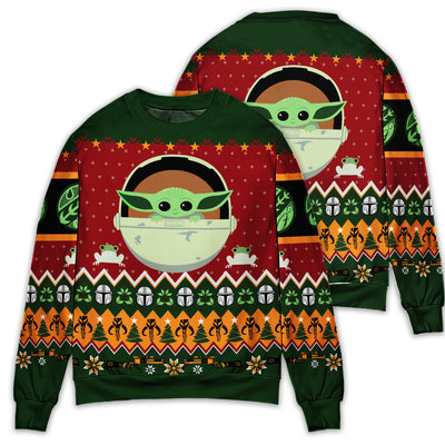 Christmas Star Wars Baby Yoda The Mandalorian - Sweater - Ugly Christmas Sweaters