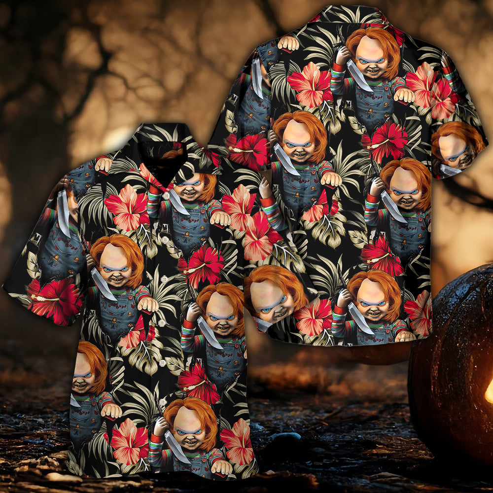 Halloween Chucky Scary Tropical Style - Hawaiian Shirt