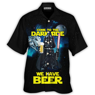 SW Darth Vader Come To The Dark Side We Have Beer - Hawaiian Shirt - Owl Ohh
