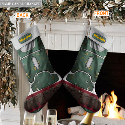 Christmas Star Wars Boba Fett Dear Santa Define Good Personalized - Christmas Stocking