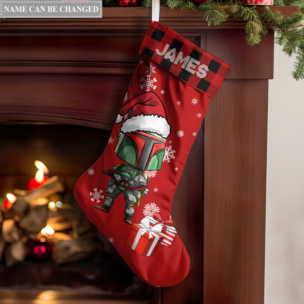 Christmas Star Wars Boba Fett Love The Giver More Than The Gift Personalized - Christmas Stocking
