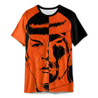 Halloween Star Trek Spock Two-Faced - Unisex 3D T-shirt - Owl Ohh