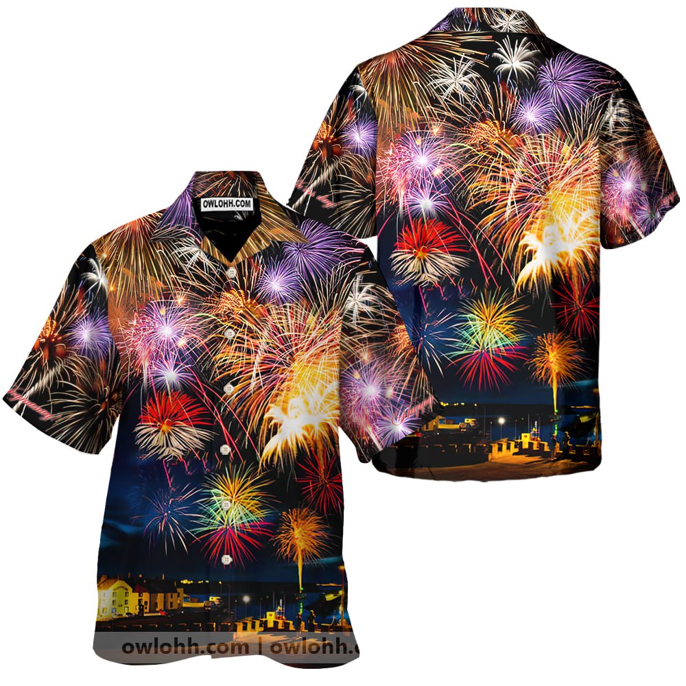 Scotland Firework Celebrating Hogmanay - Hawaiian Shirt