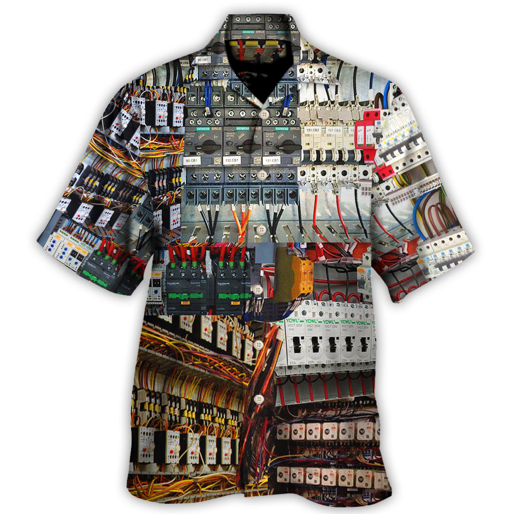 Hawaiian Shirt / Adults / S Electrician Have No Fear The Electrician - Hawaiian Shirt - Owls Matrix LTD