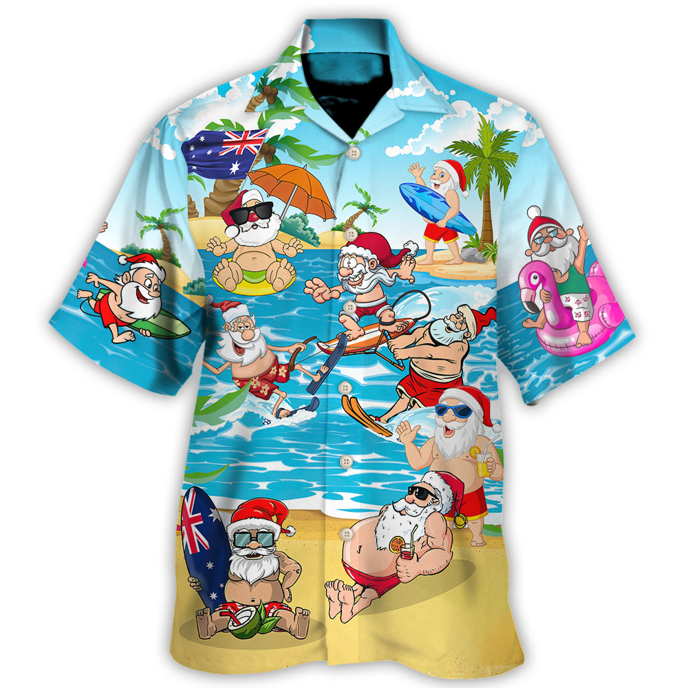 Christmas In July Santa Keeping The Christmas Spirit Alive Year Round - Hawaiian Shirt