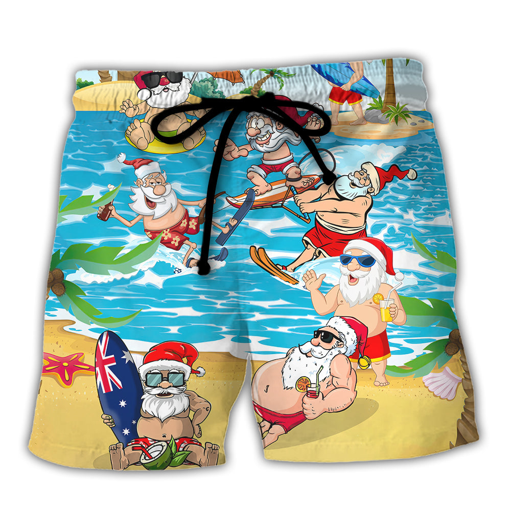 Christmas In July Santa Keeping The Christmas Spirit Alive Year Round - Beach Short