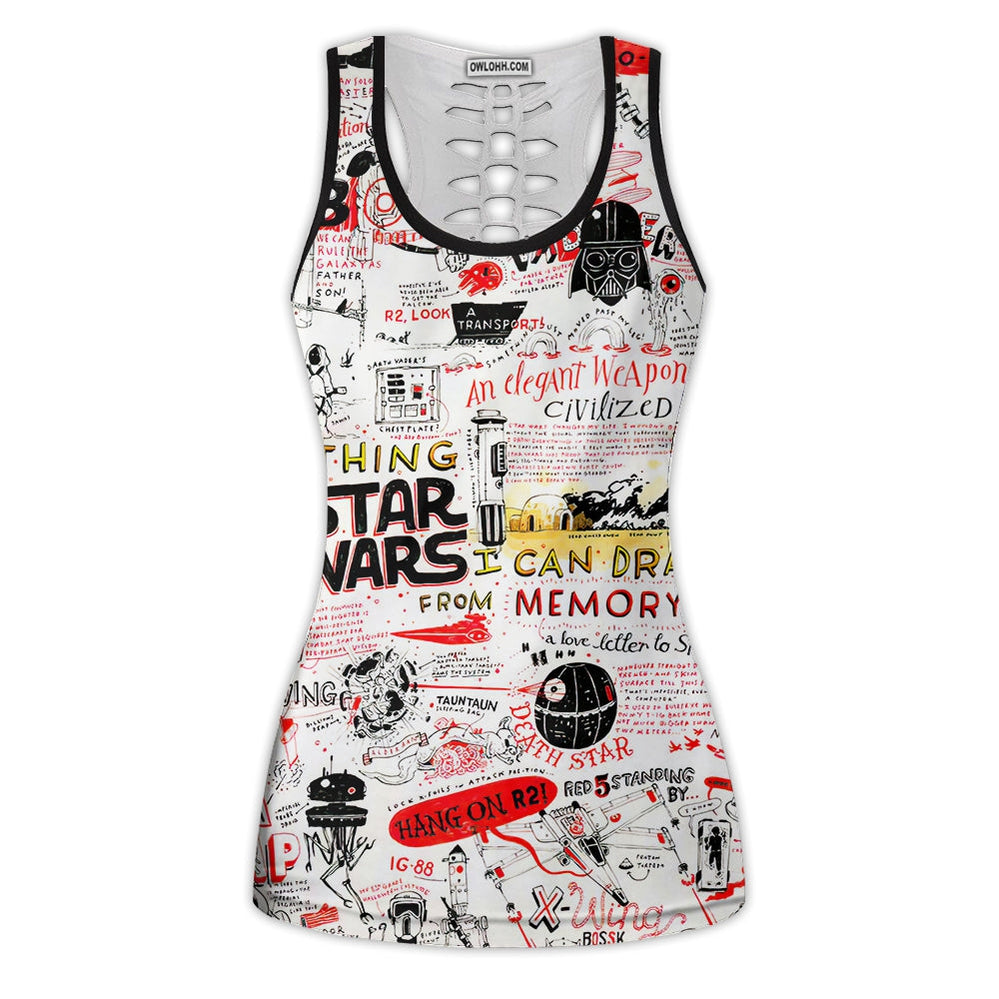 Star Wars All Funny Quotes Comic Style - Tank Top Hollow