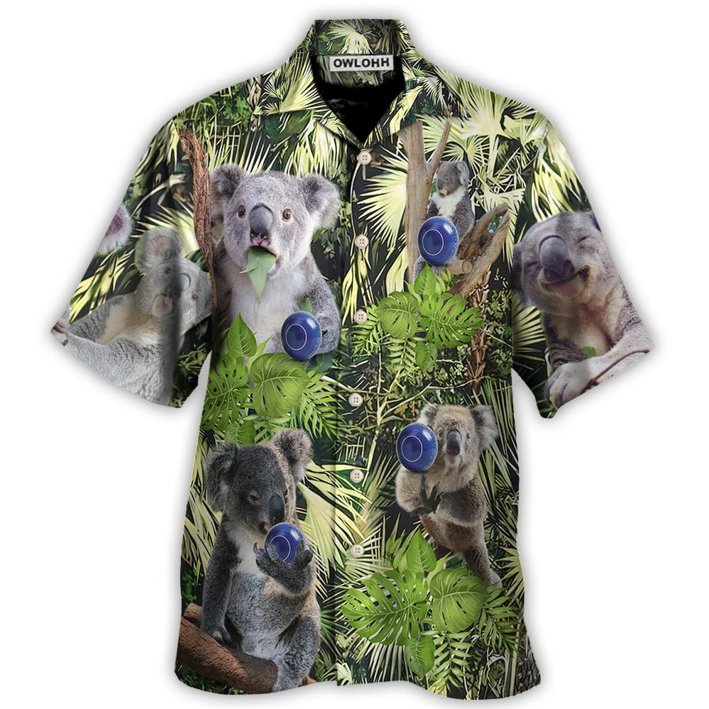Lawn Bowling Koala In Jungle Play Lawn Bowling - Hawaiian Shirt - Owls Matrix LTD