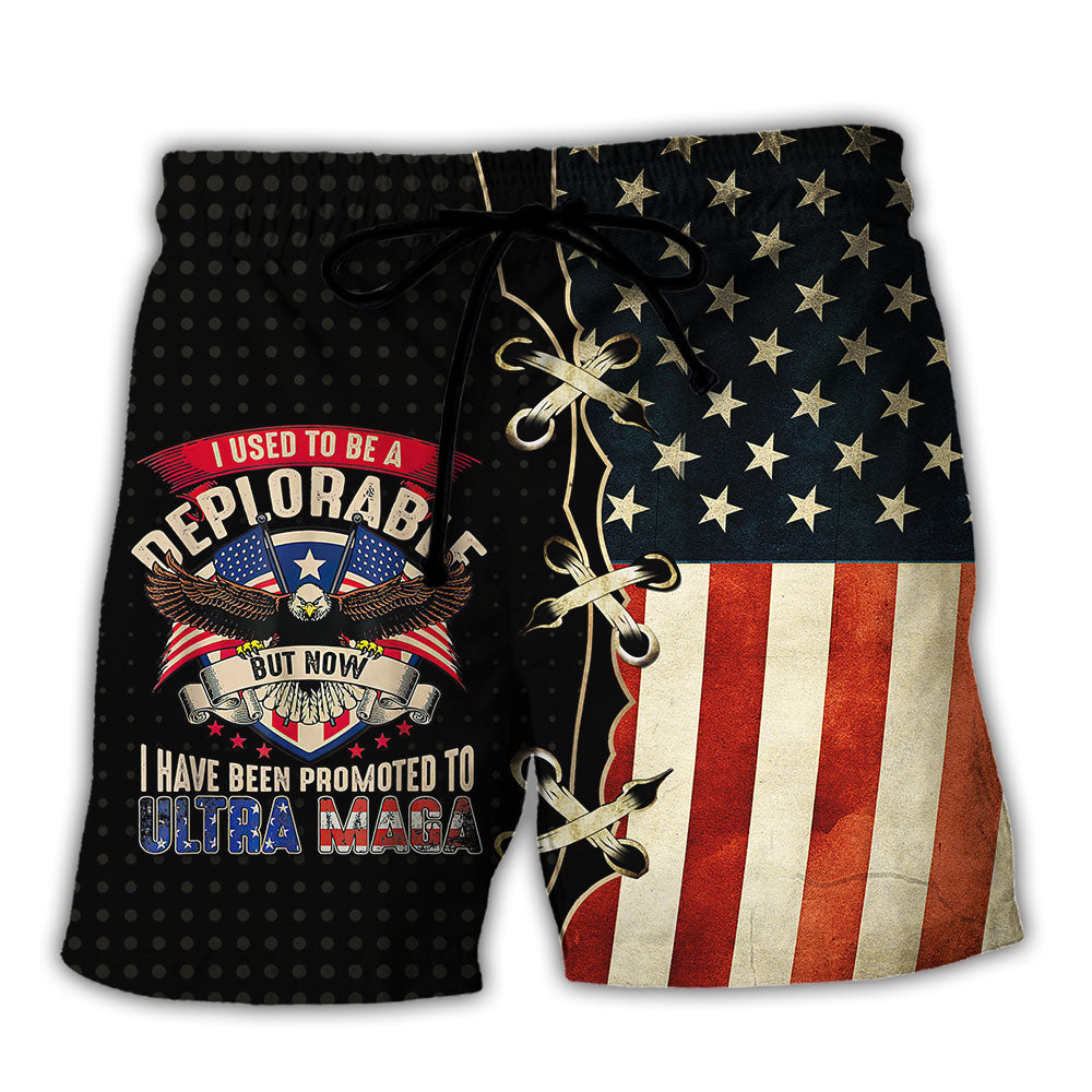 America I Used To Be A Deplorable - Beach Short - Owls Matrix LTD