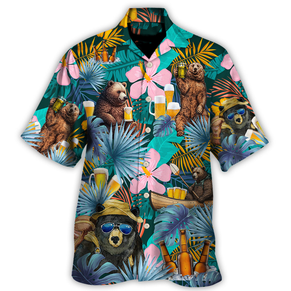 Camping Funny Bear Camping Without Beer Is Just Sitting In The Woods - Hawaiian Shirt