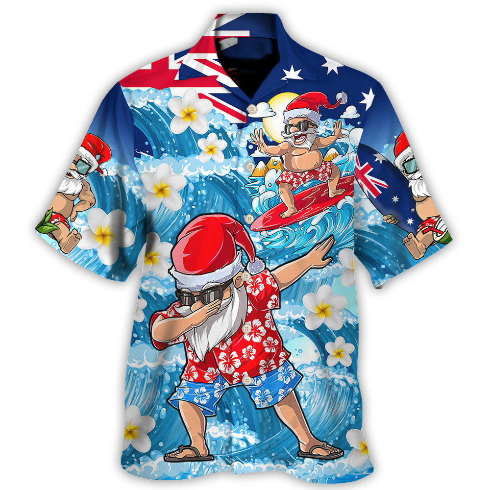 Christmas In July Dabbing Santa Funny Summer - Hawaiian Shirt