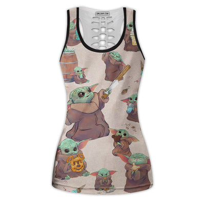 Star Wars Baby Yoda Eating Everything - Tank Top Hollow