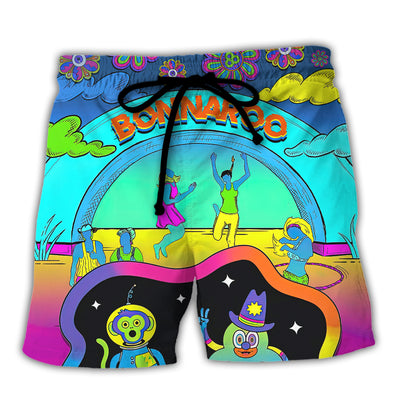 Music Event Bonnaroo Music Festival Lover Colorful Style - Beach Short - Owls Matrix LTD