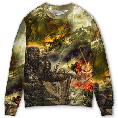 Sweater / S Viking War Lightning Cool - Sweater - Ugly Christmas Sweaters - Owls Matrix LTD