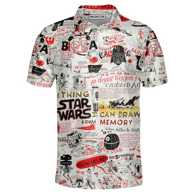 Star Wars All Funny Quotes Comic Style - Polo Shirt