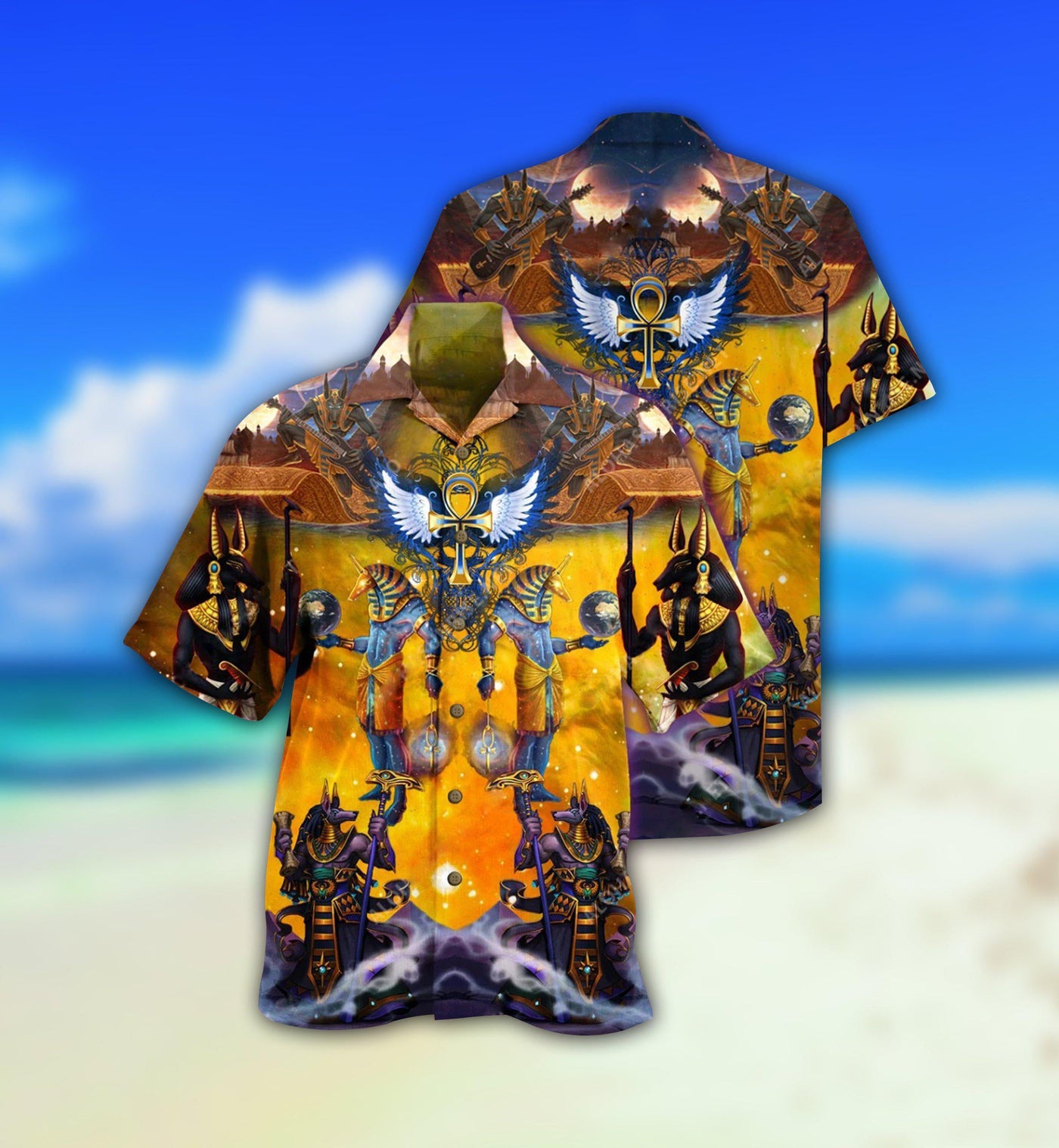 Egypt Gold Style With Vintange Style - Hawaiian Shirt - Owls Matrix LTD