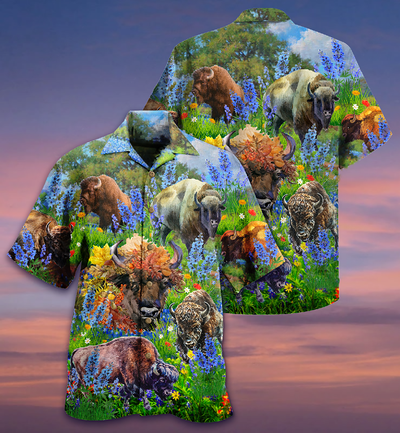 Buffalo Love Animals - Hawaiian Shirt - Owls Matrix LTD