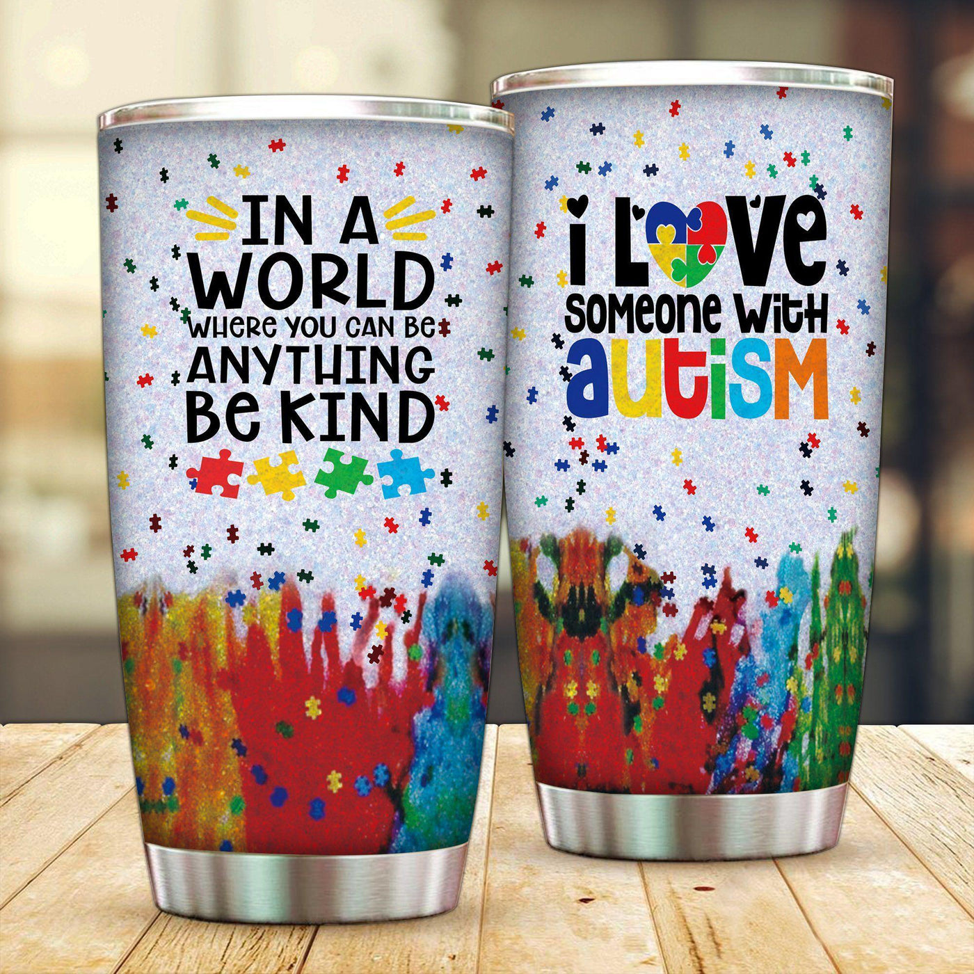 Autism I Love Someone With Autism - Tumbler - Owls Matrix LTD