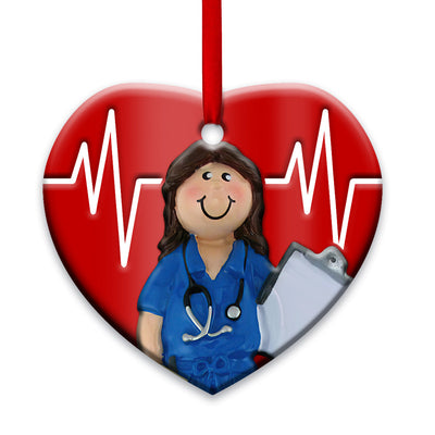 Nurse Protect Your Health - Heart Ornament - Owls Matrix LTD