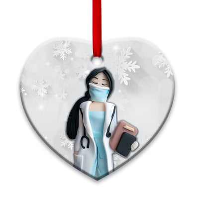 Nurse Clay Lover Style - Heart Ornament - Owls Matrix LTD