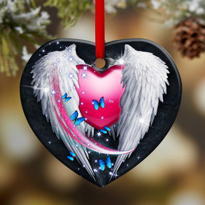 Father Memory I Used To Be His Angel - Heart Ornament - Owls Matrix LTD