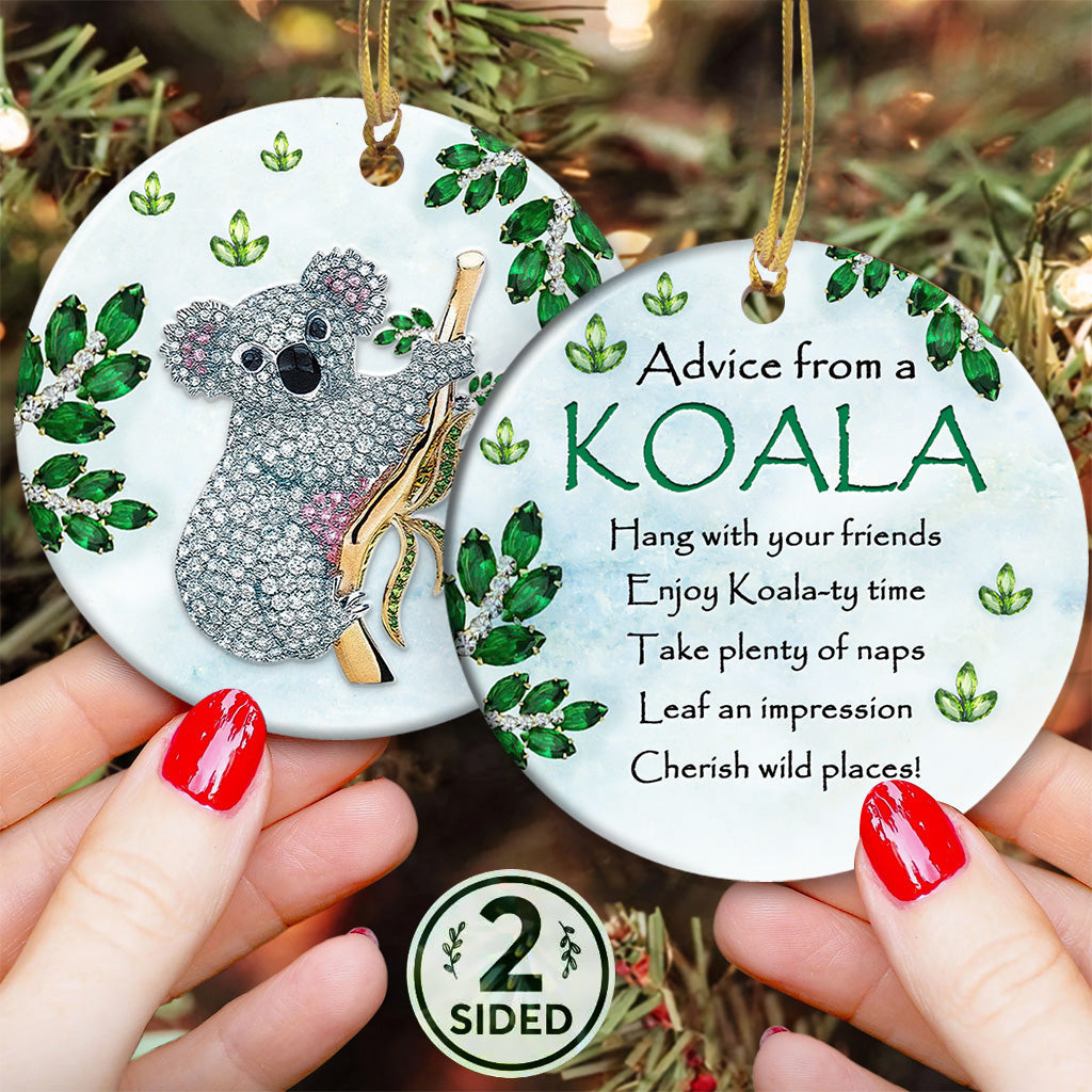 Koala Advice From A Koala - Circle Ornament - Owls Matrix LTD