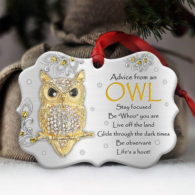Pack 1 Owl Advice Live off The Land - Horizontal Ornament - Owls Matrix LTD