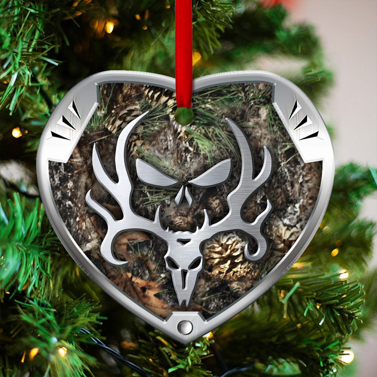 Pack 1 Hunting Metal Style For Hunting Lovers - Heart Ornament - Owls Matrix LTD