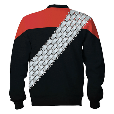 Star Trek Deep Space Nine Worf Red Cool - Sweater - Ugly Christmas Sweater