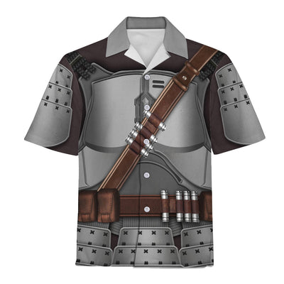 Star Wars Beskar Mandalorian Samurai Costume - Hawaiian Shirt