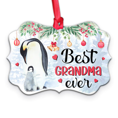 Penguin Best Grandma Ever - Horizontal Ornament - Owls Matrix LTD